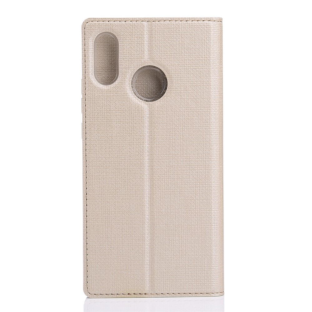 VILI DMX Auto-absorbed PU Leather Phone Casing for Huawei P20 Lite / Nova 3e - Gold-6