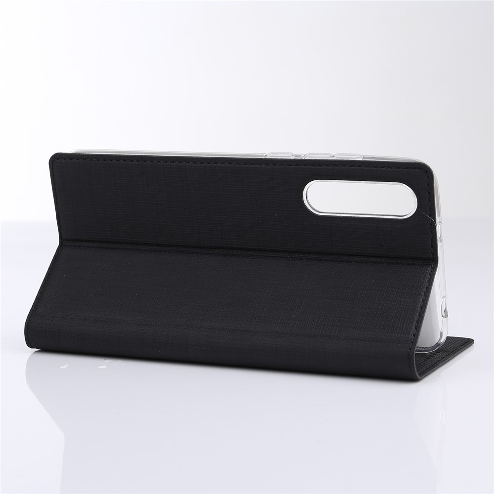 VILI DMX Cross Texture View Window Leather Case for Huawei P20 Pro - Black-4