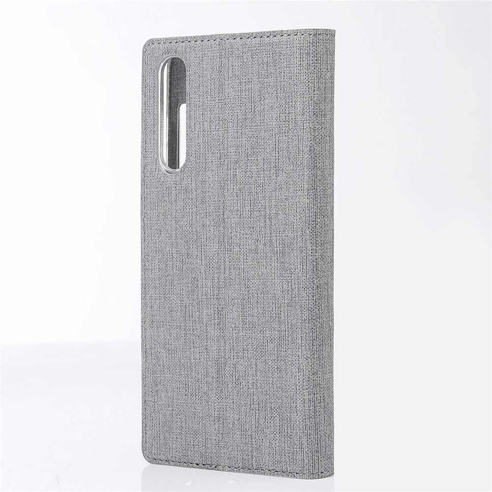 VILI DMX Cross Texture View Window Leather Cover for Huawei P20 Pro - Grey-3