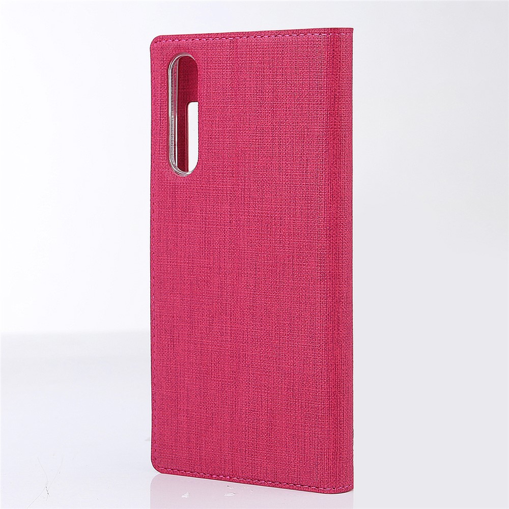 Vili Dmx Cross Texture View Finestra Guscio in Pelle Con Supporto Per Huawei P20 Pro - Rosa