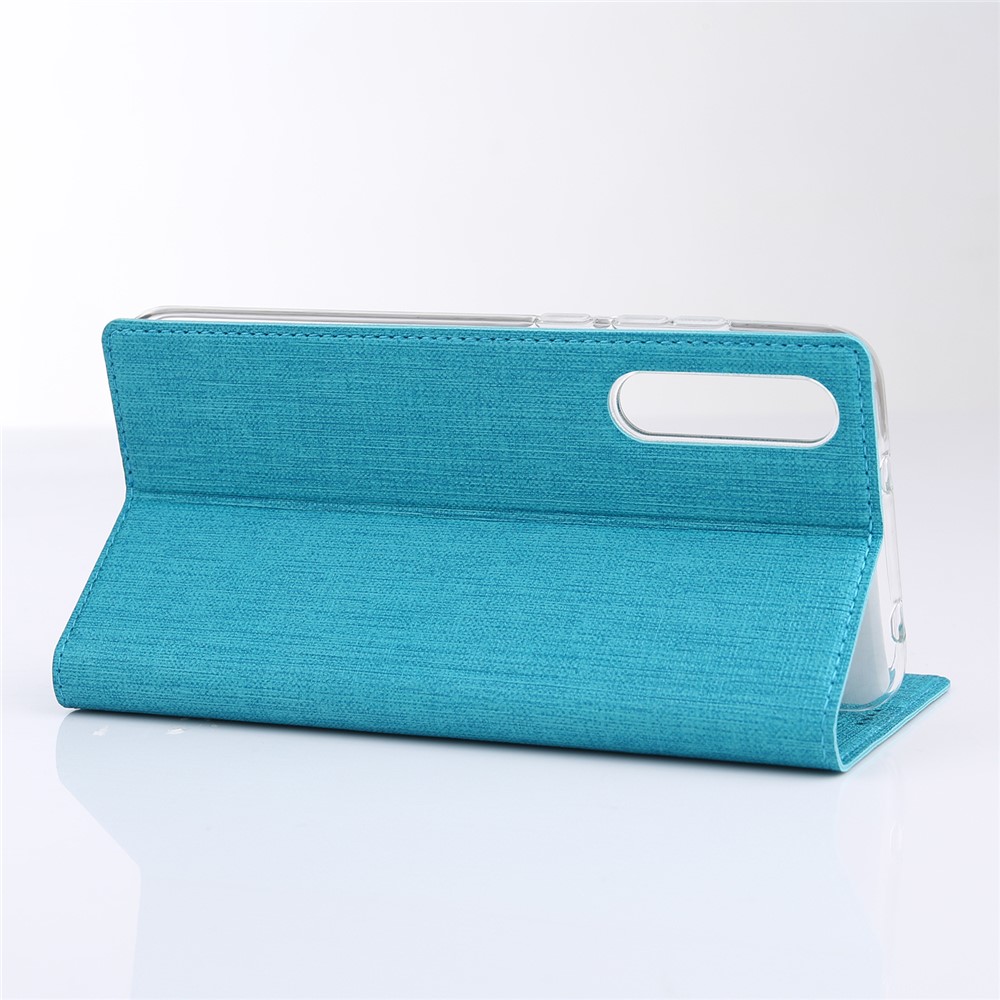 VILI DMX Cross Texture View Window Leather Protection Mobile Phone Case for Huawei P20 Pro - Blue-4