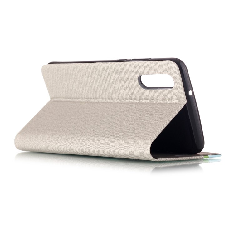 Contrast Color Card Holder Leather Case for Huawei P20 - Grey-5