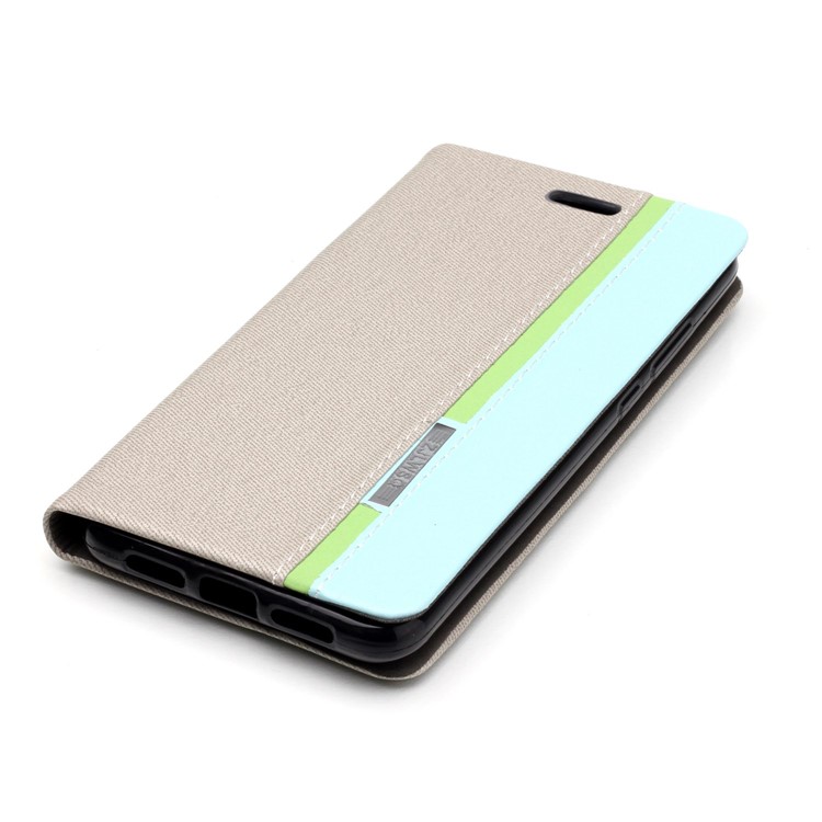 Contrast Color Card Holder Leather Case for Huawei P20 - Grey-6