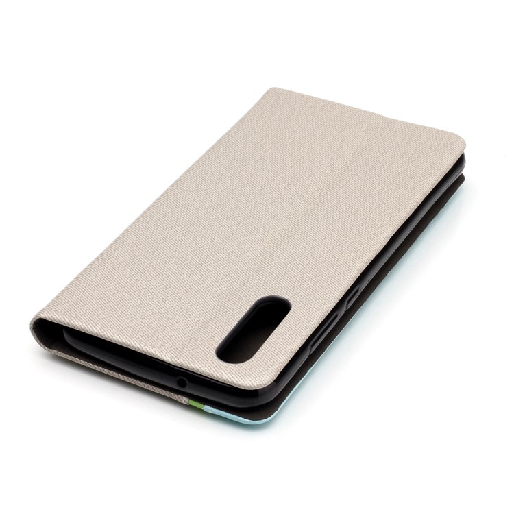 Contrast Color Card Holder Leather Case for Huawei P20 - Grey-7