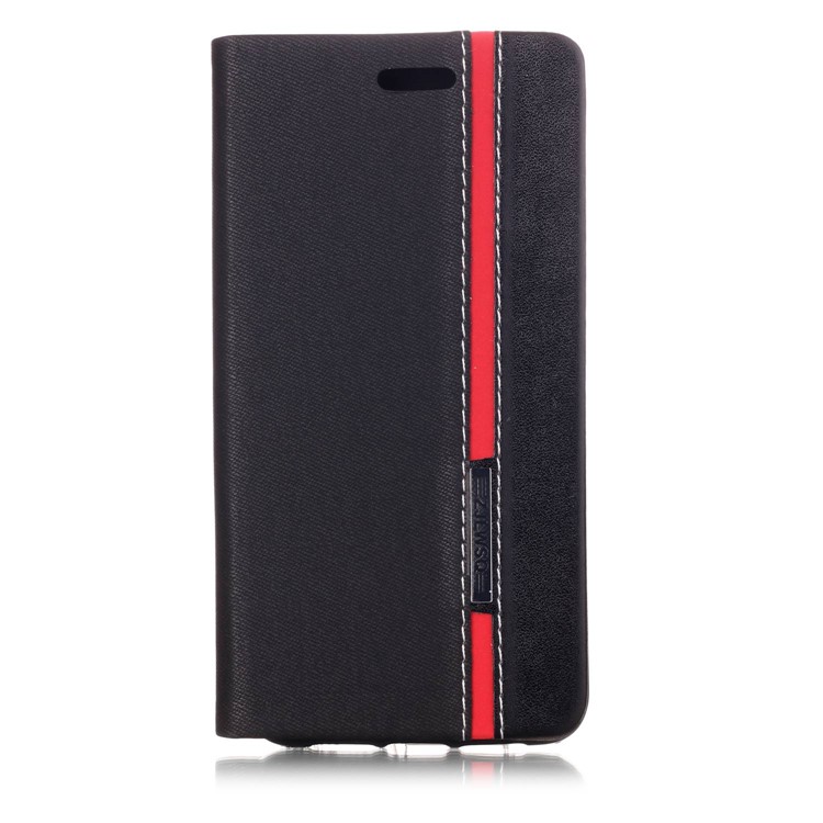 Contrast Color PU Leather Card Holder Phone Case for Huawei P20 - Black-1