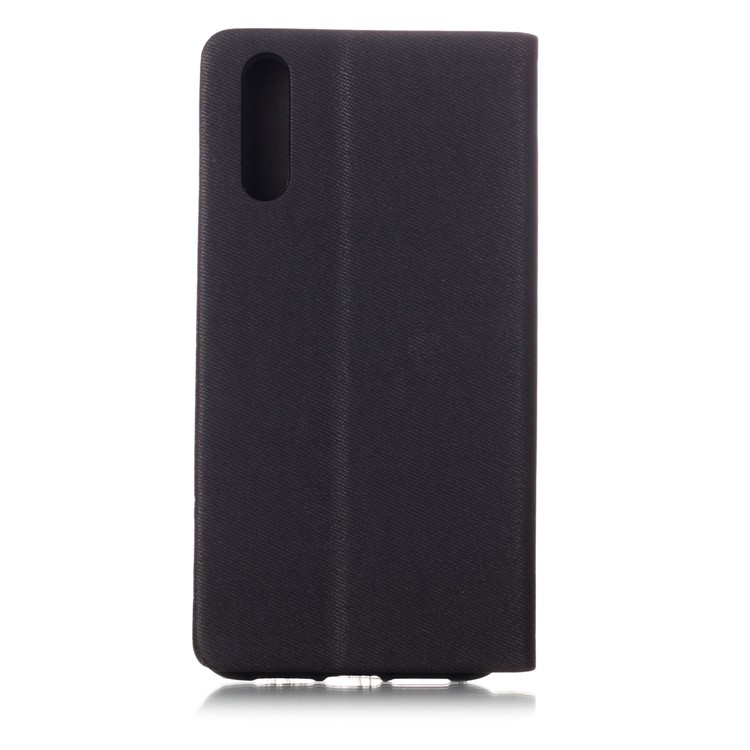 Contrast Color PU Leather Card Holder Phone Case for Huawei P20 - Black-2