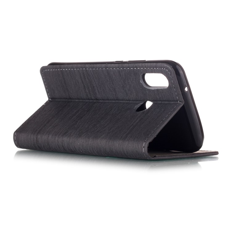 Auto-absorbing Tree Bark Texture Leather Flip Mobile Casing for Huawei P20 Lite / Nova 3e (China) - Grey-3