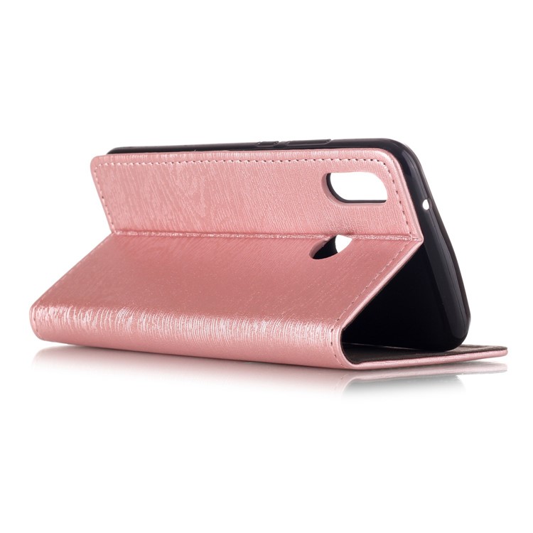 Auto-absorbing Tree Bark Texture Leather Protection Cover Case for Huawei P20 Lite / Nova 3e (China) - Rose Gold-3