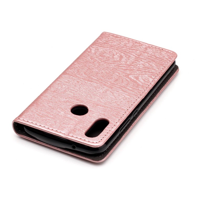 Auto-absorbing Tree Bark Texture Leather Protection Cover Case for Huawei P20 Lite / Nova 3e (China) - Rose Gold-5