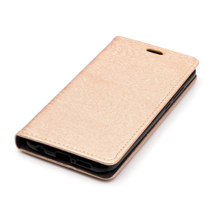 Auto-absorbing Tree Bark Texture Leather Phone Casing with Card Holder for Huawei P20 Lite / Nova 3e (China) - Gold-4