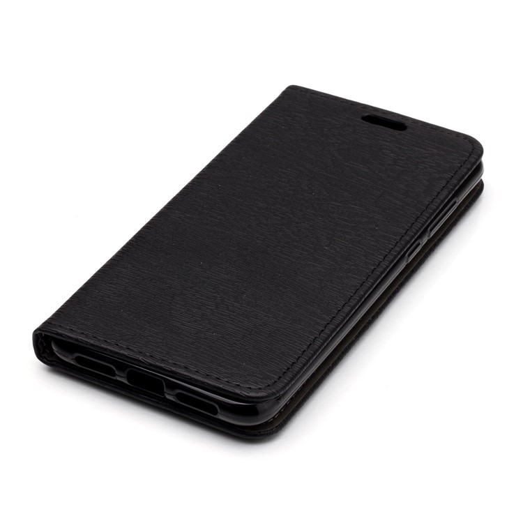 Auto-absorbing Tree Bark Texture Leather Case with Card Holders for Huawei P20 Pro - Black-6