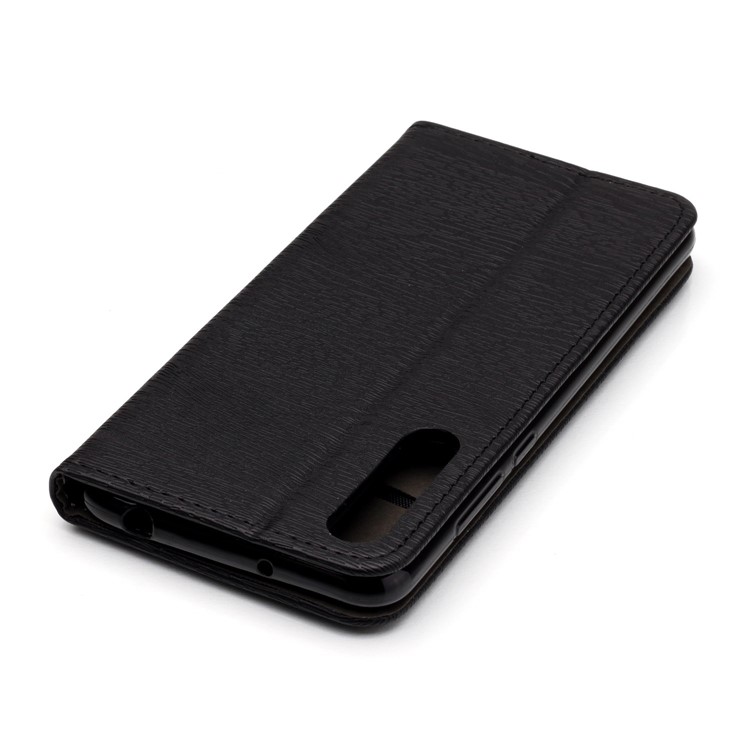 Auto-absorbing Tree Bark Texture Leather Case with Card Holders for Huawei P20 Pro - Black-7