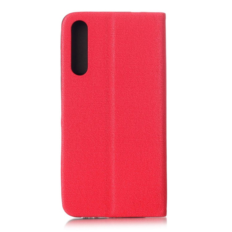 Contrast Color PU Leather Stand Mobile Phone Shell with Card Holder for Huawei P20 Pro - Red-3