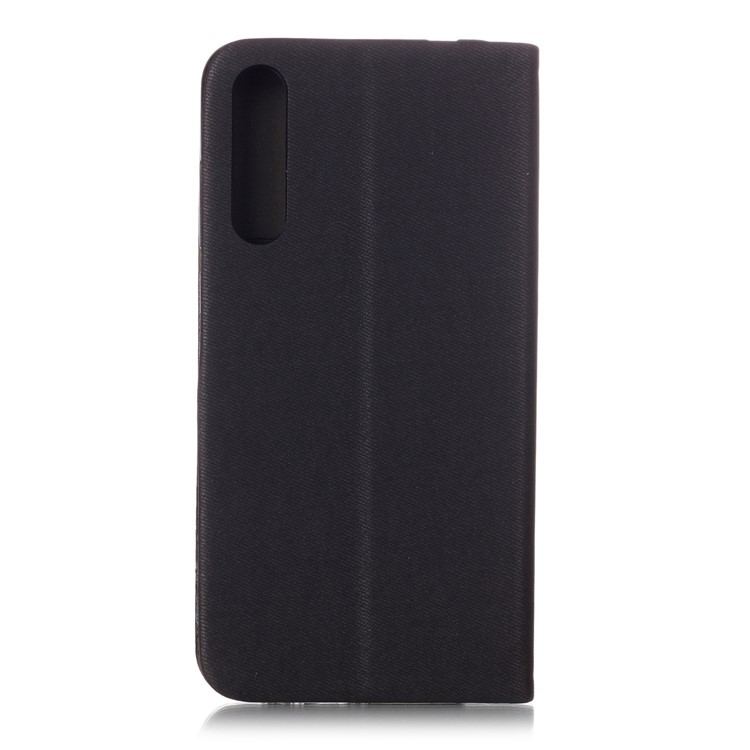 Contrast Color PU Leather Stand Card Holder Phone Case for Huawei P20 Pro - Black-2