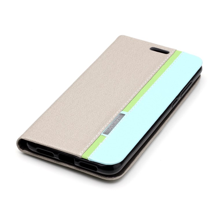 Contrast Color PU Leather Stand Card Holder Cellphone Cover Shell for Huawei P20 Pro - Grey-4