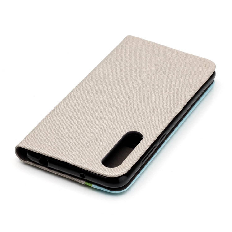 Contrast Color PU Leather Stand Card Holder Cellphone Cover Shell for Huawei P20 Pro - Grey-5