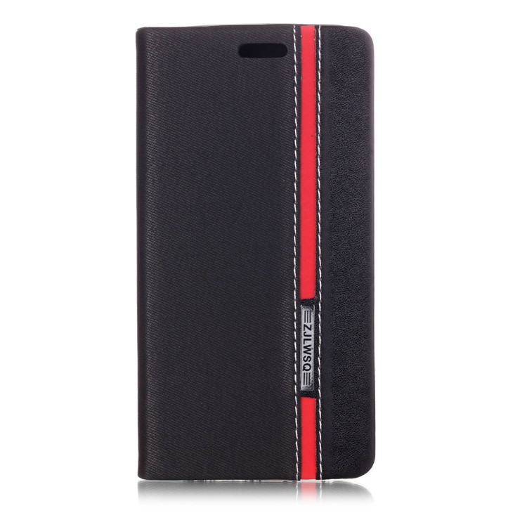 Contrast Color Card Holder Leather Stand Cover Case for Huawei P20 Lite / Nova 3e - Black-2
