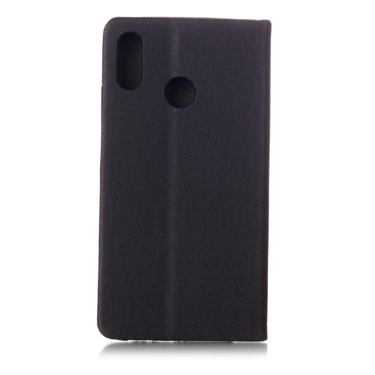 Contrast Color Card Holder Leather Stand Cover Case for Huawei P20 Lite / Nova 3e - Black-3