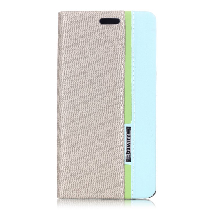 Contrast Color Card Holder Leather Stand Phone Cover for Huawei P20 Lite / Nova 3e - Grey-1