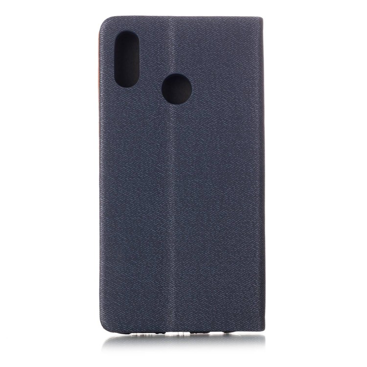 Contrast Color Card Holder Leather Phone Case Accessory for Huawei P20 Lite / Nova 3e - Dark Blue-2