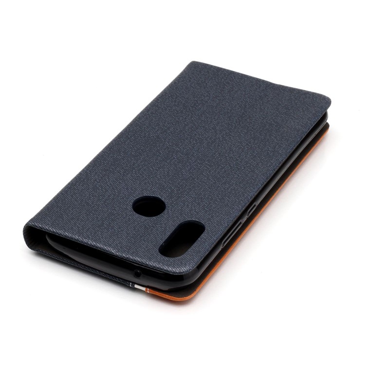 Contrast Color Card Holder Leather Phone Case Accessory for Huawei P20 Lite / Nova 3e - Dark Blue-6
