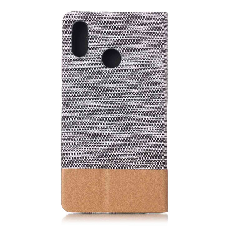Assorted Color Canvas Leather Case with Card Slot for Huawei P20 Lite / Nova 3e - Light Grey-3