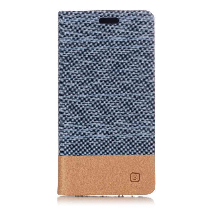 Assorted Color Canvas Leather Card Holder Phone Shell for Huawei P20 Lite / Nova 3e - Baby Blue-1