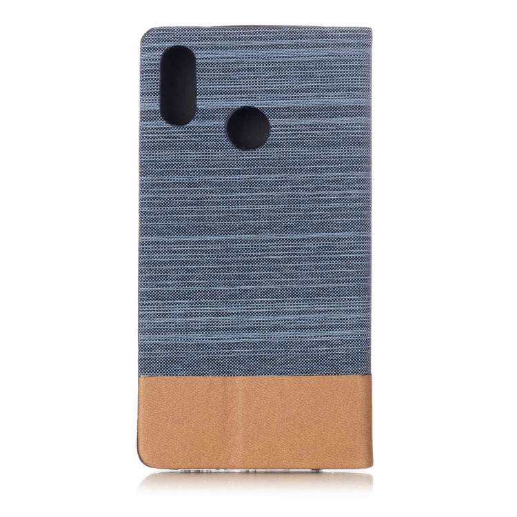 Assorted Color Canvas Leather Card Holder Phone Shell for Huawei P20 Lite / Nova 3e - Baby Blue-2