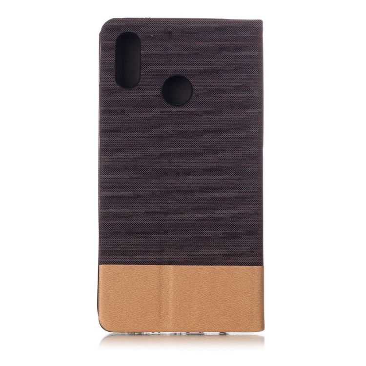 Assorted Color Canvas Leather Mobile Casing with Card Slot for Huawei P20 Lite / Nova 3e - Coffee-2