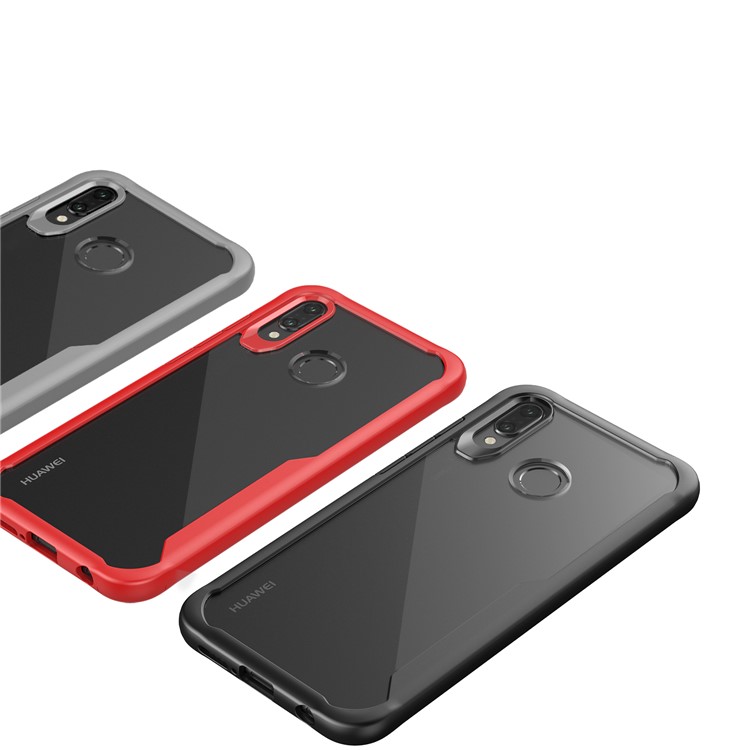 Shock Absorption PC + TPU Hybrid Cell Phone Case for Huawei P20 Lite/Nova 3e - Black-3