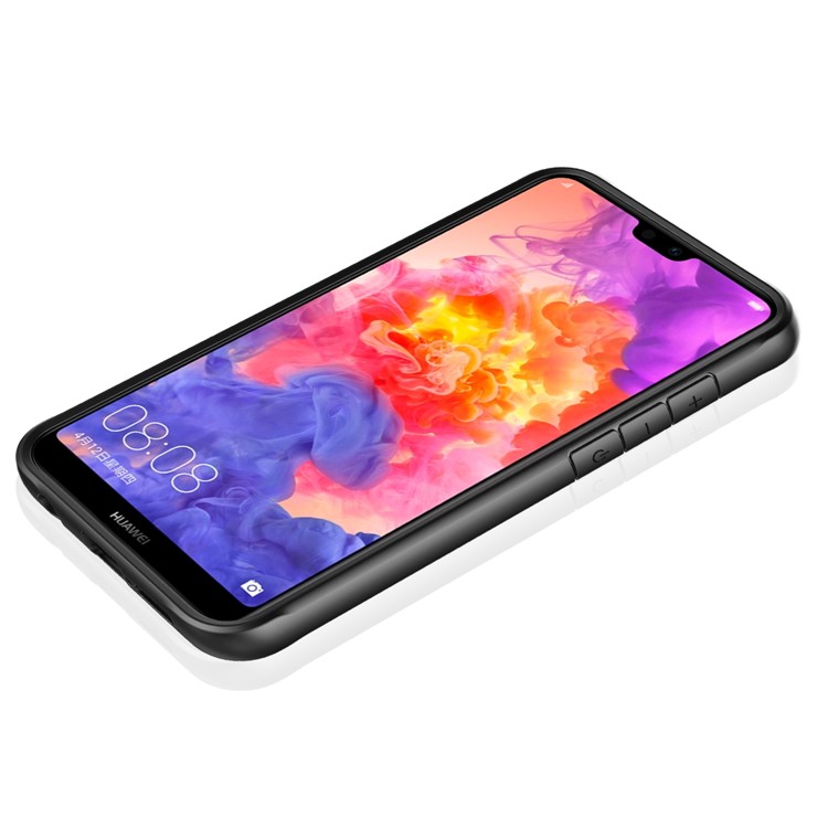 Shock Absorption PC + TPU Hybrid Cell Phone Case for Huawei P20 Lite/Nova 3e - Black-9