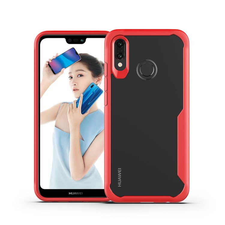 Shock Absorption PC + TPU Combo Cell Phone Shell for Huawei P20 Lite/Nova 3e - Red-1