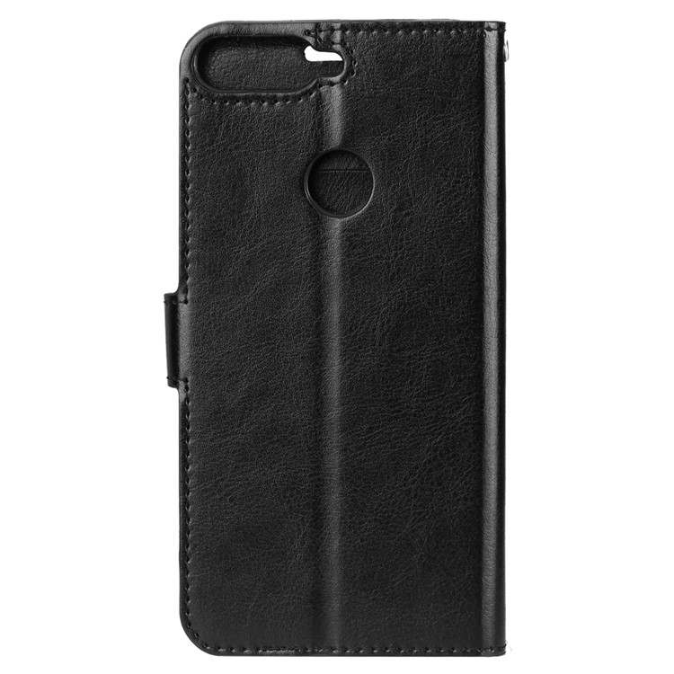 Crazy Horse Texture Wallet Stand Leather Case for Huawei Y7 Prime (2018)/Honor 7C/Enjoy 8/ Nova 2 lite - Black-3