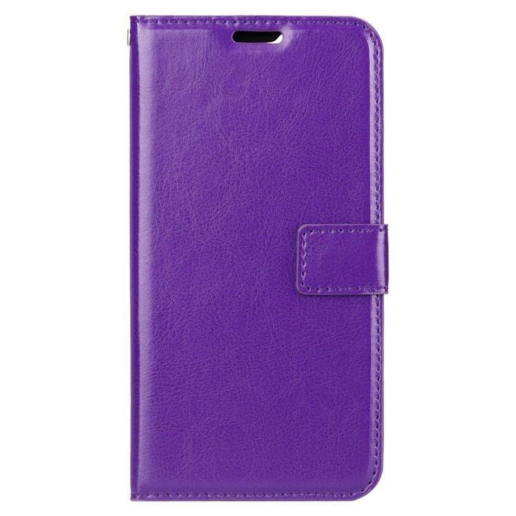 Crazy Horse Texture Wallet Stand Leather Phone Cover for Huawei Y7 Prime (2018)/Honor 7C/Enjoy 8/ Nova 2 lite - Purple-3