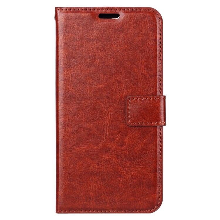 Crazy Horse Texture Wallet Stand Leather Mobile Casing for Huawei Y7 Prime (2018)/Honor 7C/Enjoy 8/ Nova 2 lite - Brown-2
