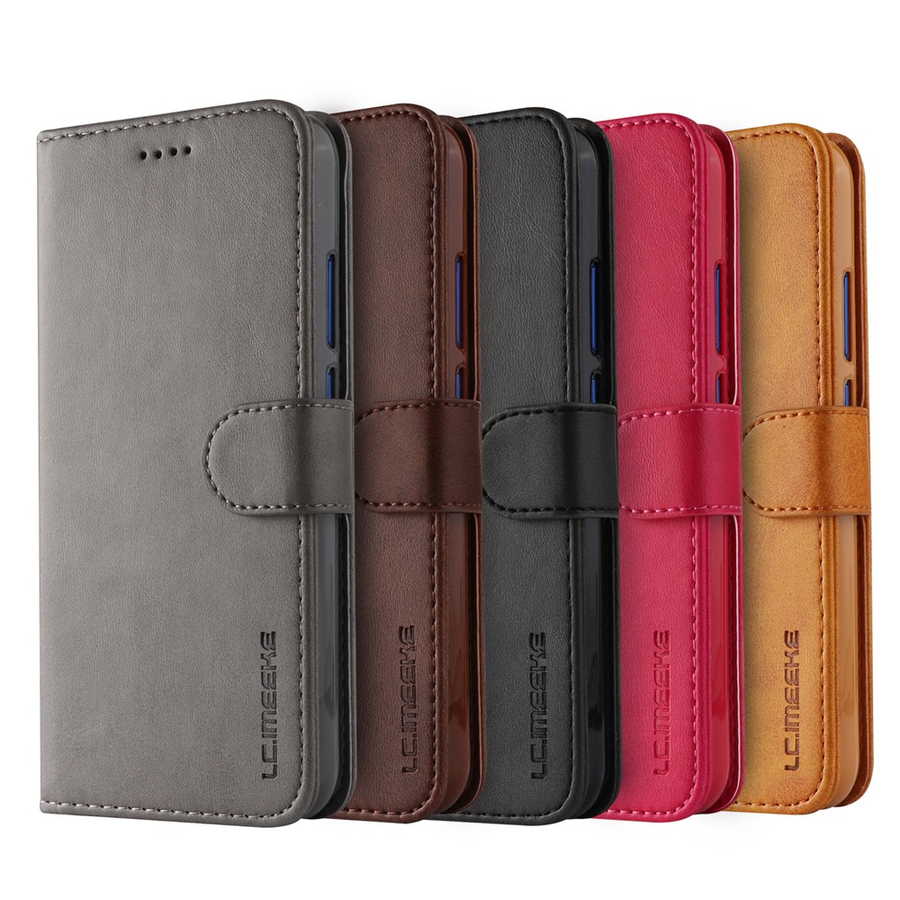 LC.IMEEKE Wallet Stand Leather Mobile Phone Case for Huawei P20 Lite/Nova 3e - Black-10