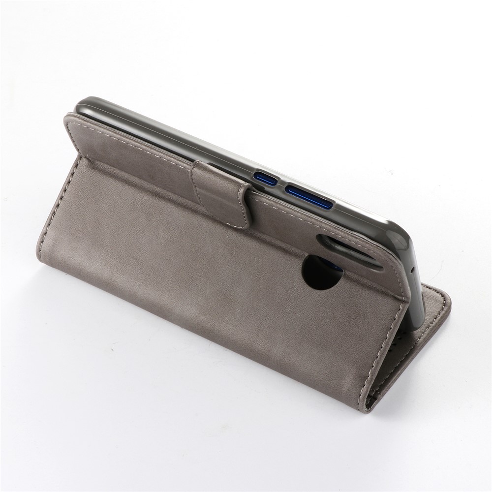 LC.IMEEKE Wallet Stand Leather Mobile Phone Cover for Huawei P20 Lite/Nova 3e - Grey-4