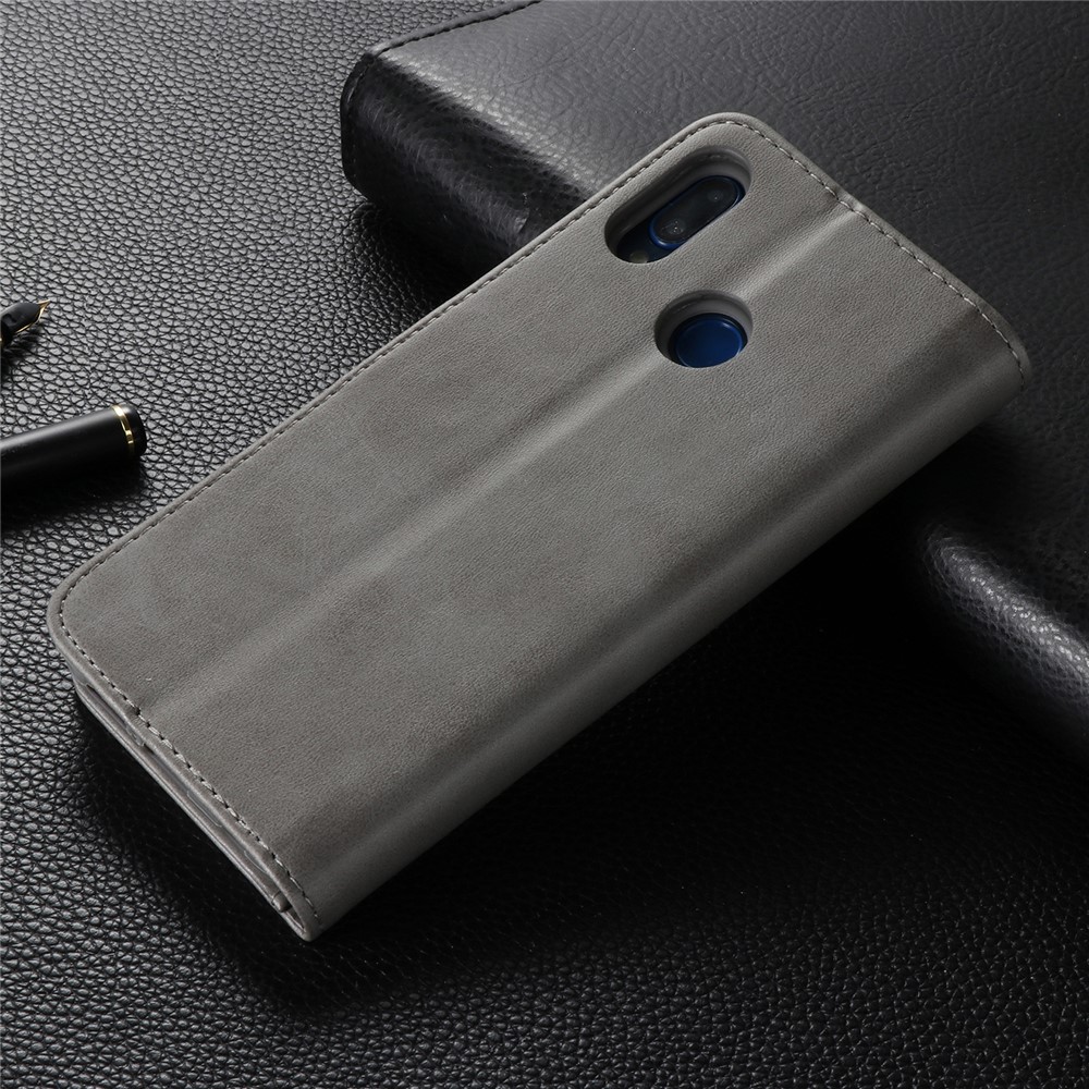 LC.IMEEKE Wallet Stand Leather Mobile Phone Cover for Huawei P20 Lite/Nova 3e - Grey-7