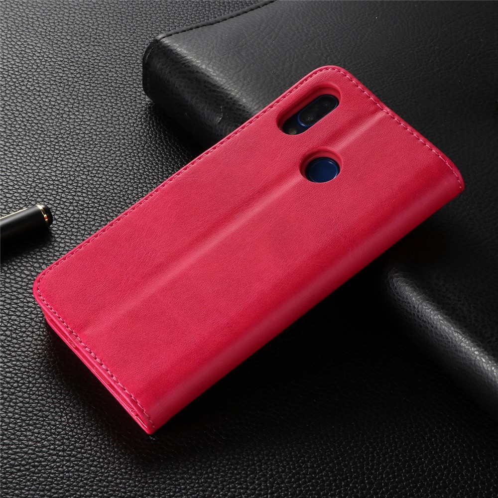 LC.IMEEKE Wallet Stand Leather Mobile Phone Shell for Huawei P20 Lite/Nova 3e - Rose-8