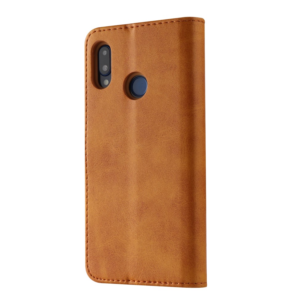 LC.IMEEKE Wallet Stand Leather Mobile Phone Casing for Huawei P20 Lite/Nova 3e - Brown-5
