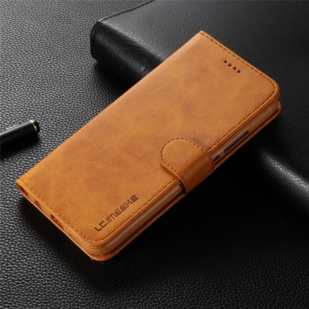 LC.IMEEKE Wallet Stand Leather Mobile Phone Casing for Huawei P20 Lite/Nova 3e - Brown-7