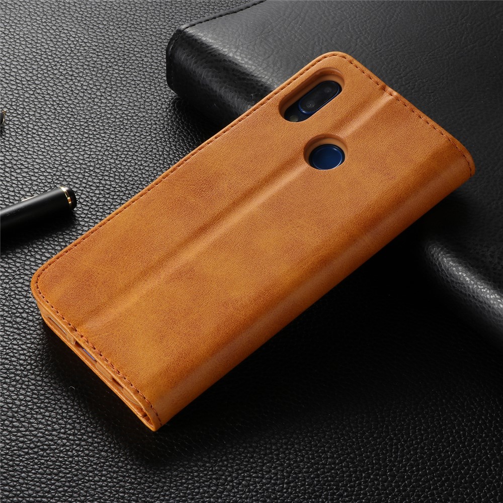 LC.IMEEKE Wallet Stand Leather Mobile Phone Casing for Huawei P20 Lite/Nova 3e - Brown-8