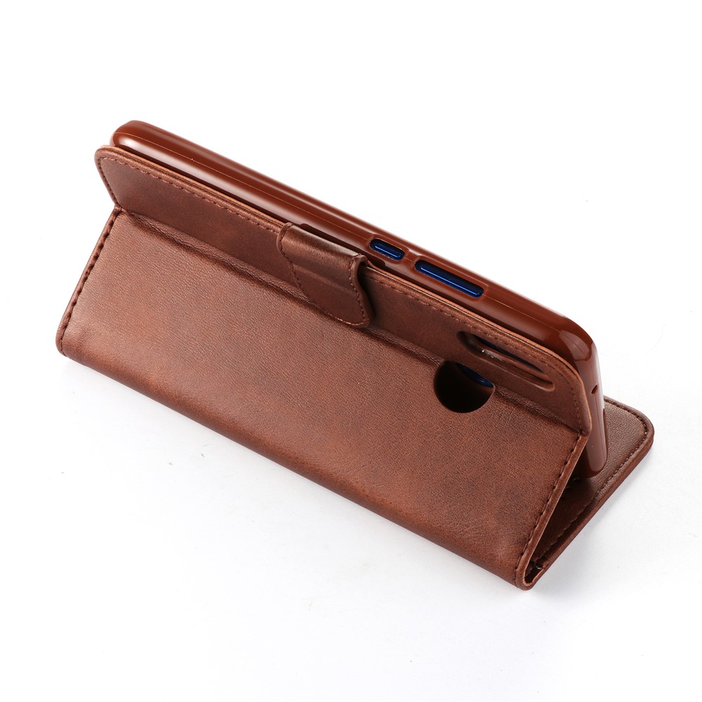 LC.IMEEKE Wallet Stand Leather Cell Phone Case for Huawei P20 Lite/Nova 3e - Coffee-5