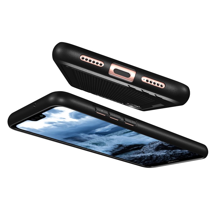 For Huawei P20 Anti-slip Armor TPU Mobile Phone Case - Black-2