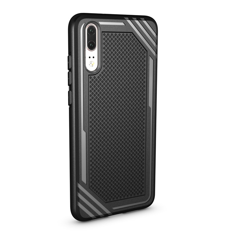 For Huawei P20 Anti-slip Armor TPU Mobile Phone Case - Black-3