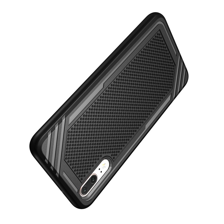 For Huawei P20 Anti-slip Armor TPU Mobile Phone Case - Black-4