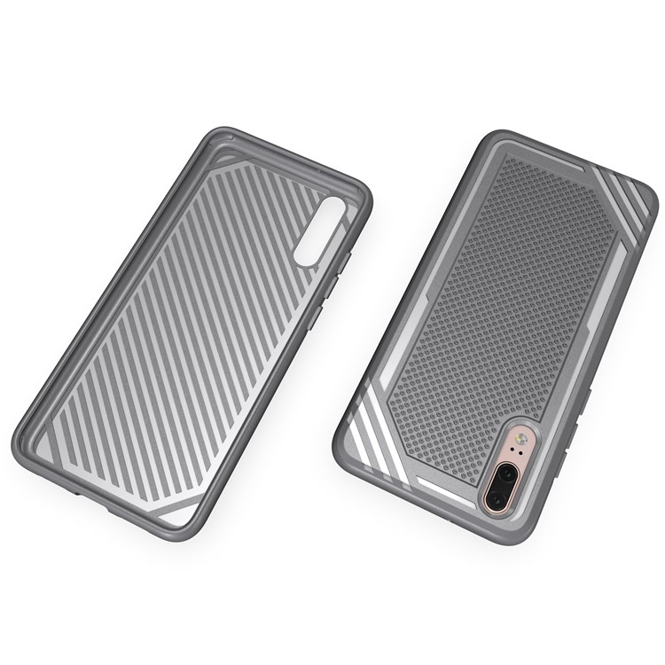 For Huawei P20 Anti-slip Armor TPU Mobile Phone Cover - Grey-7