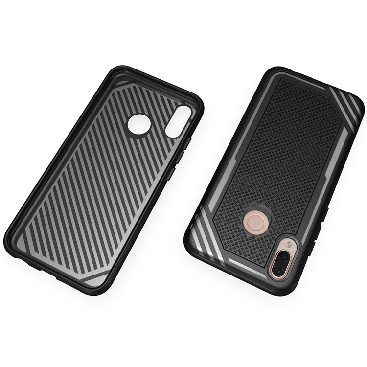 Anti-slip Armor TPU Back Protector Case for Huawei P20 Lite/Nova 3e - Black-12