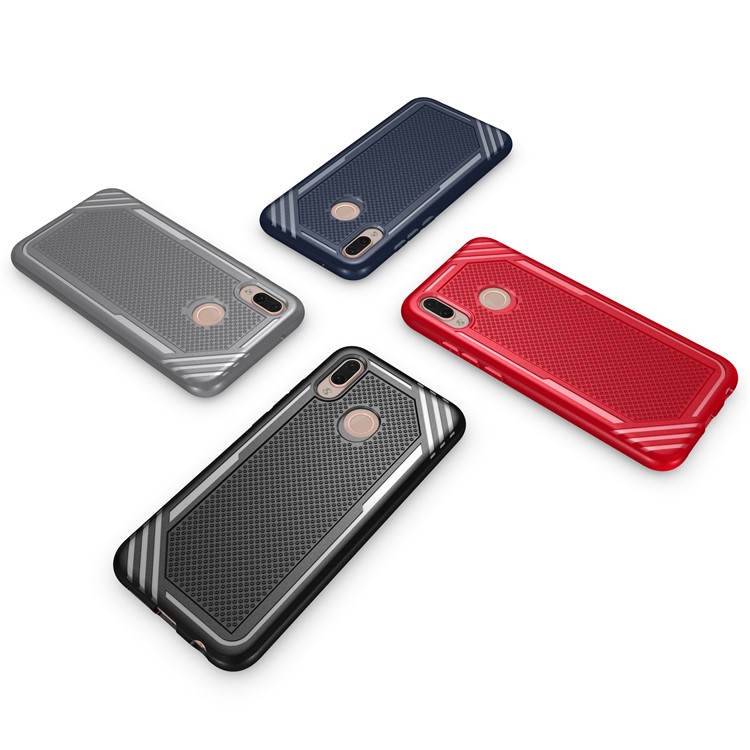 Anti-slip Armor TPU Back Protector Case for Huawei P20 Lite/Nova 3e - Black-14