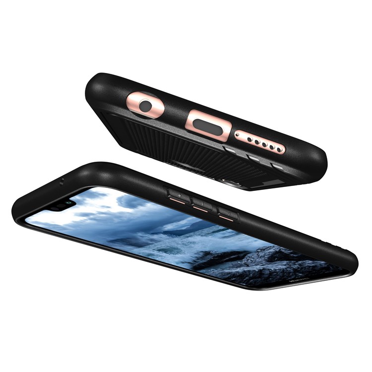 Anti-slip Armor TPU Back Protector Case for Huawei P20 Lite/Nova 3e - Black-2